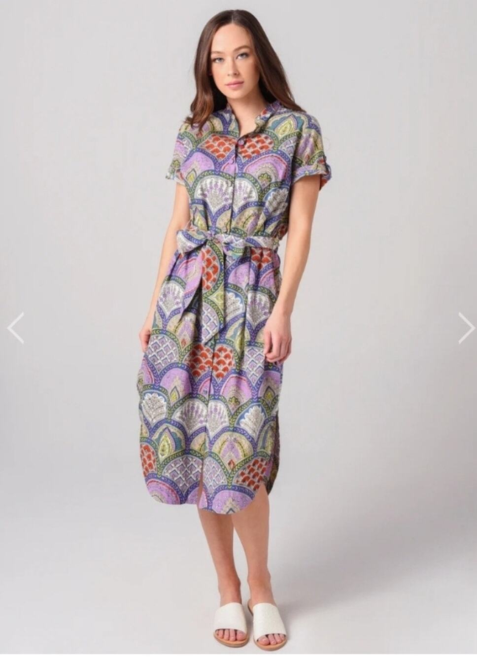 Aish Cotton Shirt Dress Size X Small
